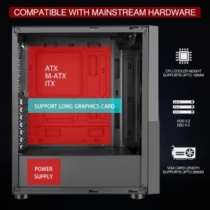 motherbaord support, atx, m-atxm itx graphic card, power supply