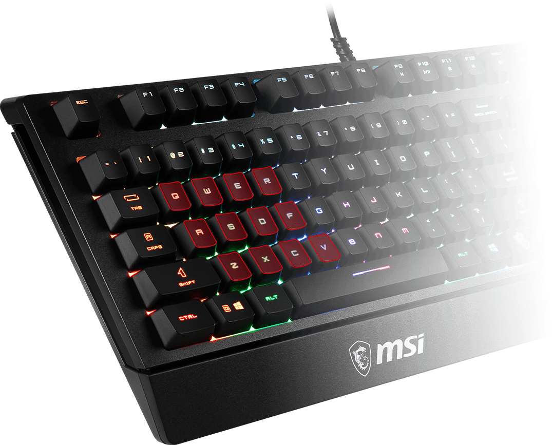 msi gk20 gaming keyboard design